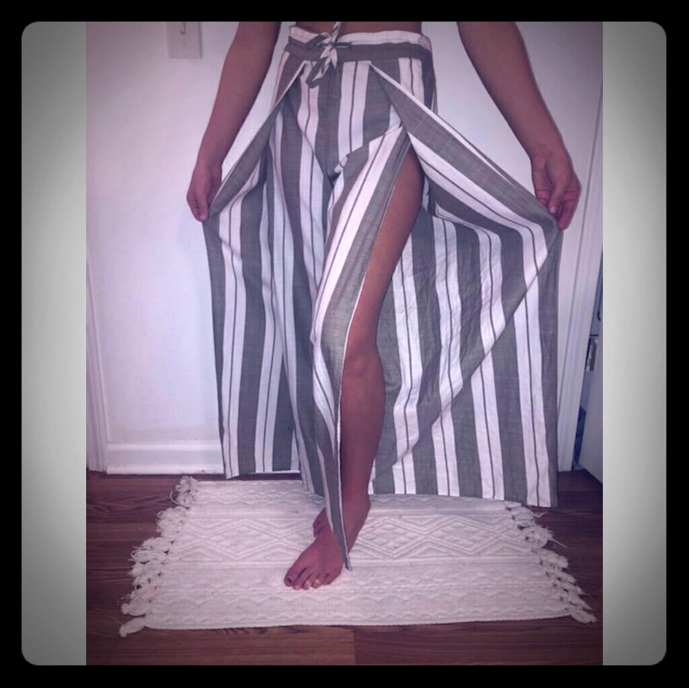 Linen tailored trousers